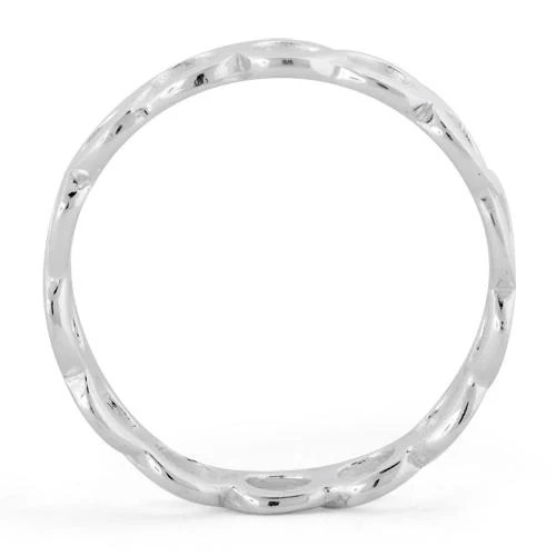 925 Sterling Silver Hollow Bubble Eternity Ring