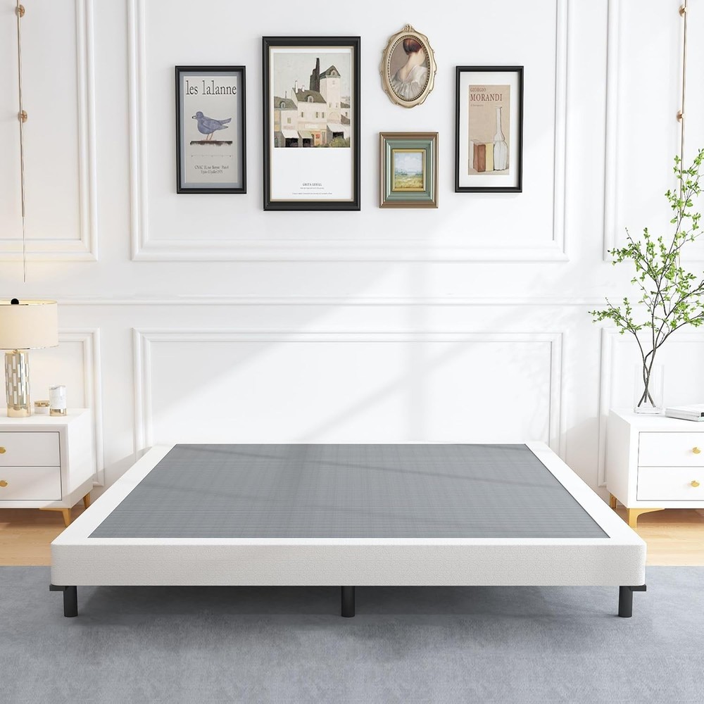 Luxurious Low Profile King Size Box Spring - Silent & Durable Metal Foundation