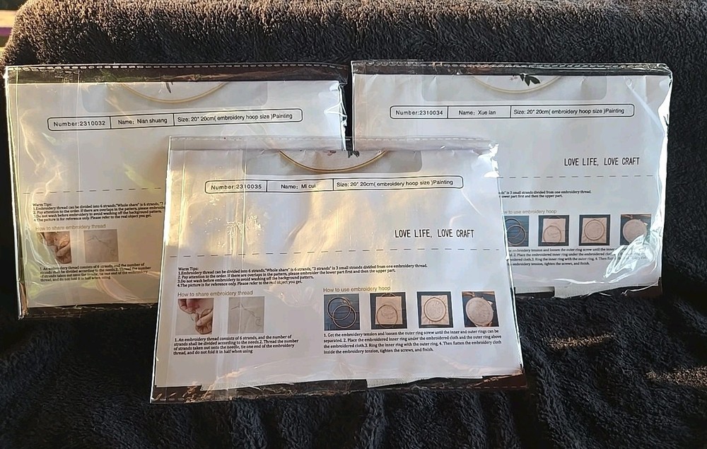 3 Handwork Needle/ Thread Sets