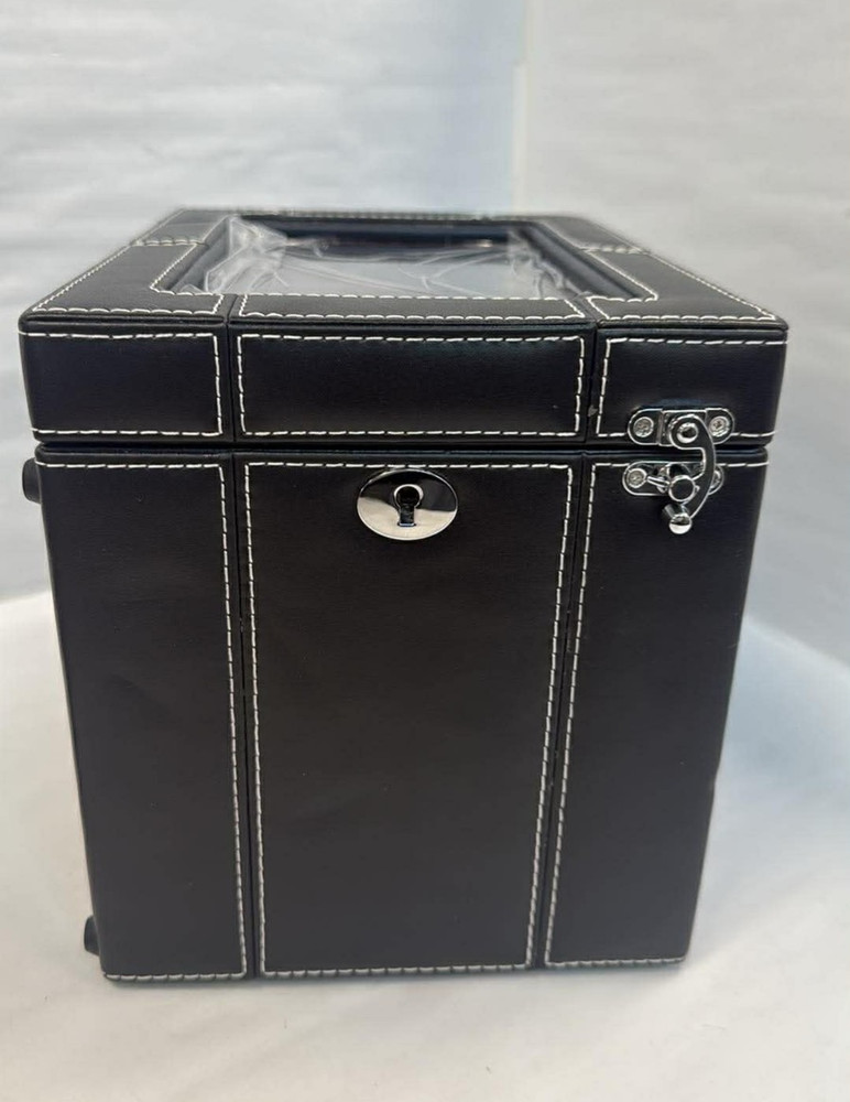 Smart Doubel Watch Winder with PU surface and Red Interior