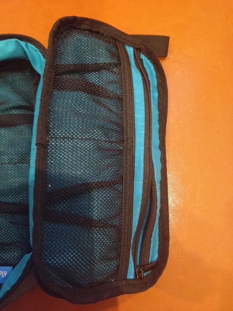 SANDMAR SUPPLY Storage Case, Medium, Gray / Turquoise