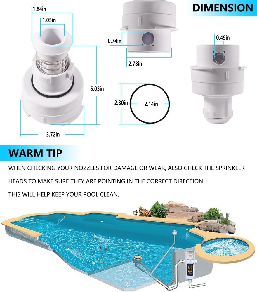 PCC2000 Rotating Head Nozzle for Paramount PCC2000 In-floor Cleaning System
