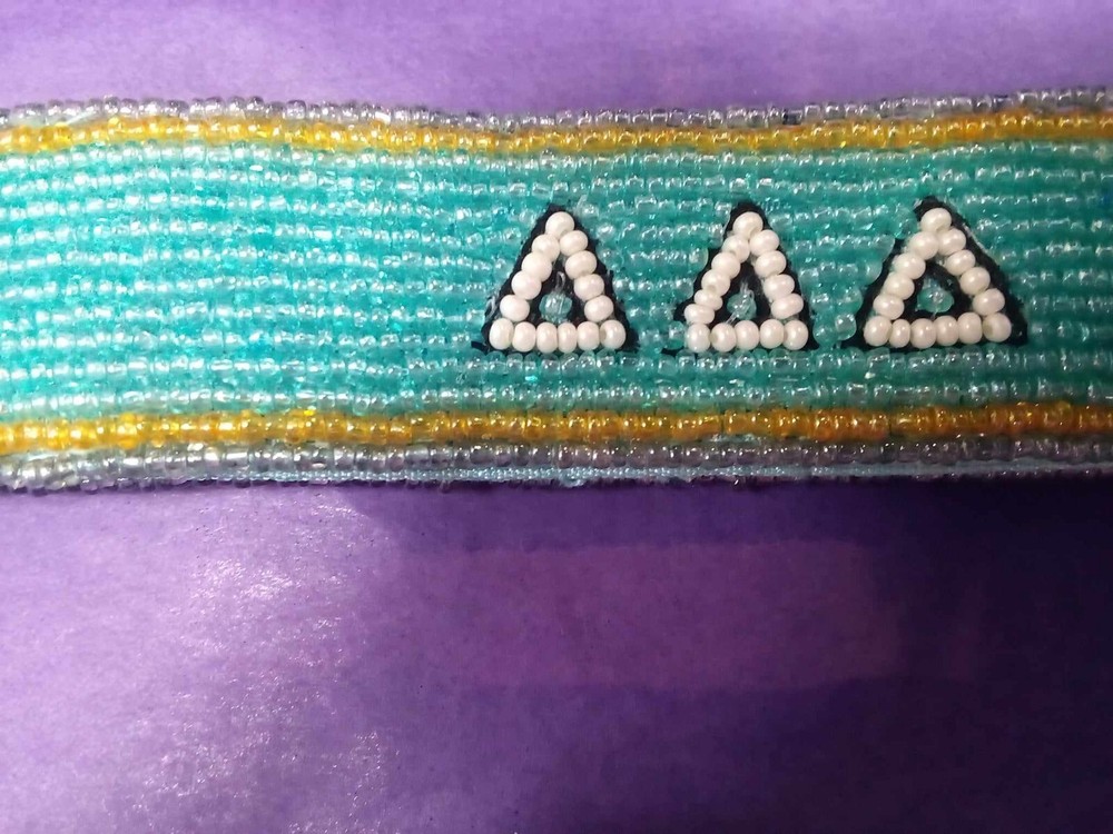 Delta Delta Delta wristlet keychain