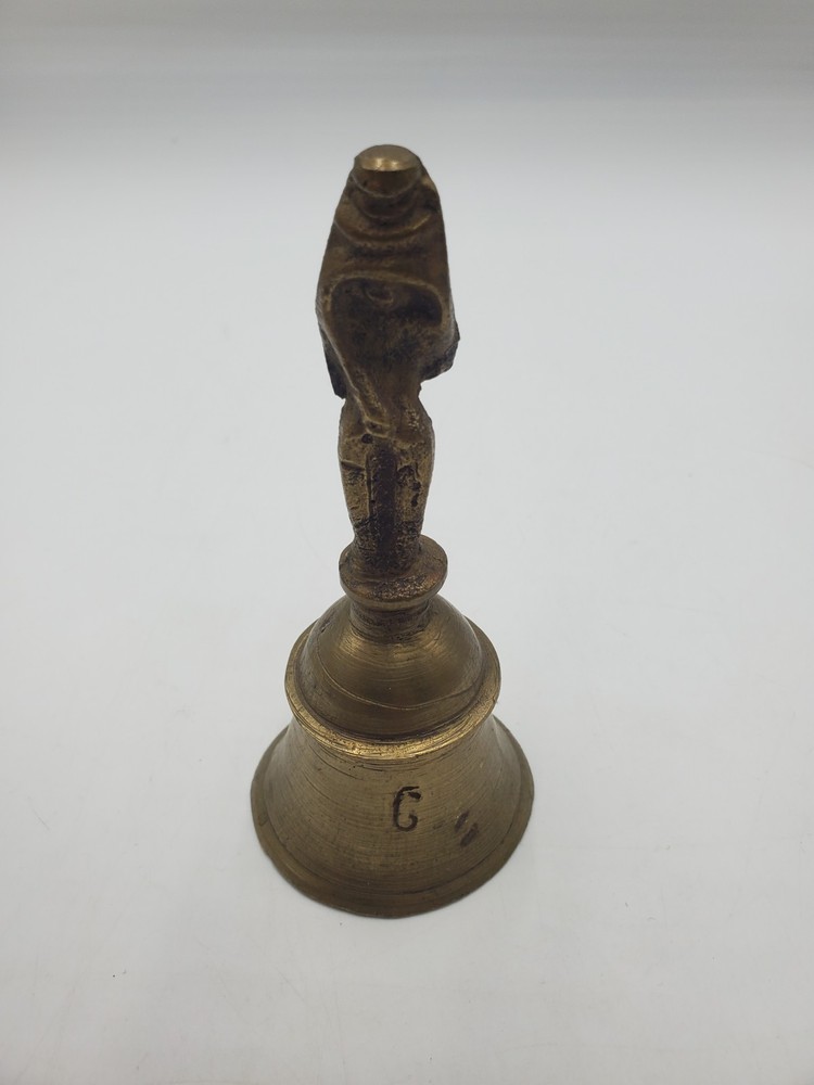 Old Brass Lord Hanuman Figurine Handcrafted Solid Temple Bell