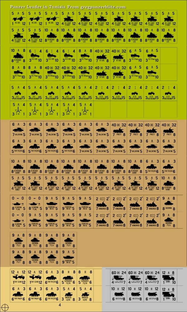 Panzer Leader in Tunisia Variant Counters