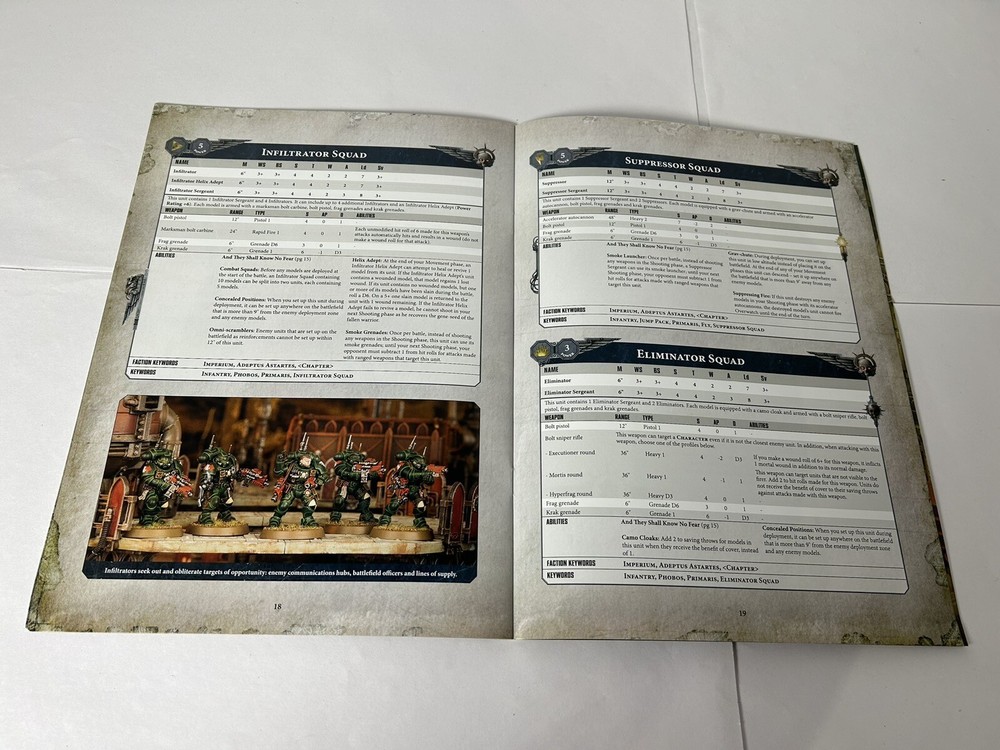 Games Workshop Warhammer 40k Codex Vanguard Space Marines 8th Edition Booklet
