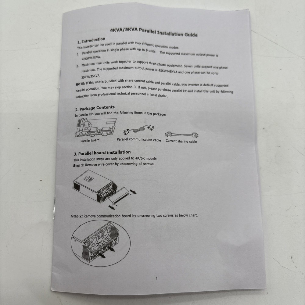 Parallel Kit Solar Accessory With Cables New