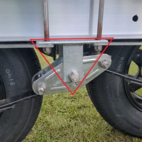 EZ Loader Boat Trailer Equalizer Shackle Hanger Bracket Tandem Axle 3" Frame