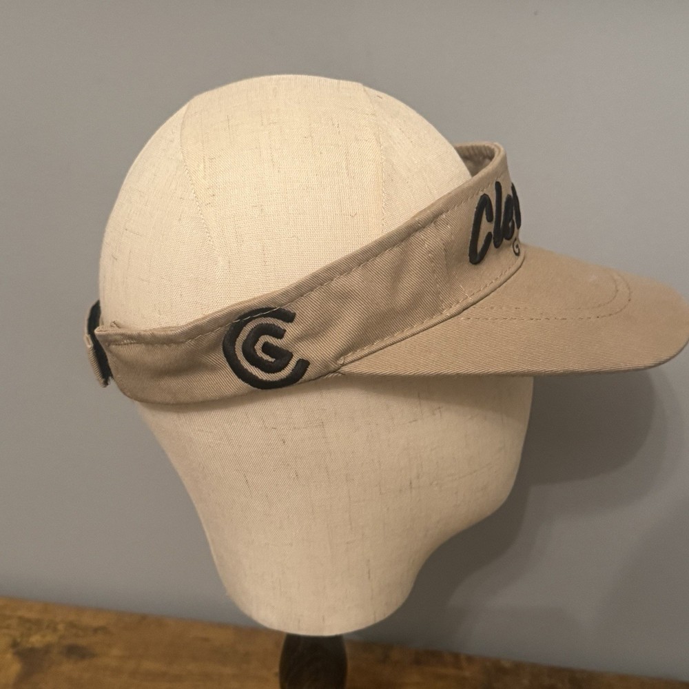 Cleveland Golf Tan Logo Visor Adjustable Strapback Embroidered