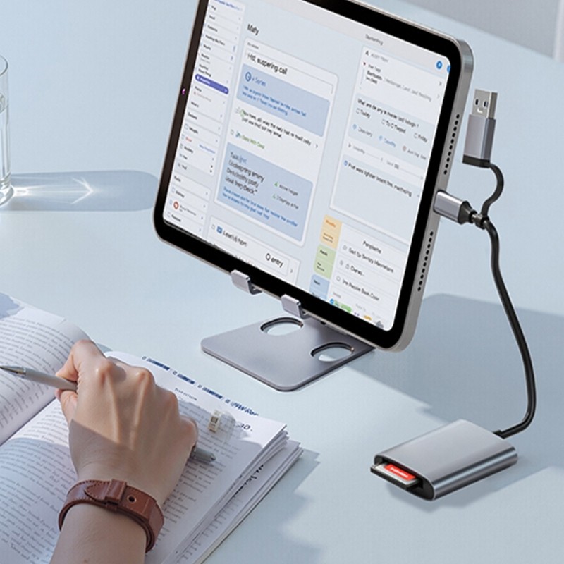 Two Interfaces XQD Card Reader USB3.0 And Type C For Computer Mobile Devices
