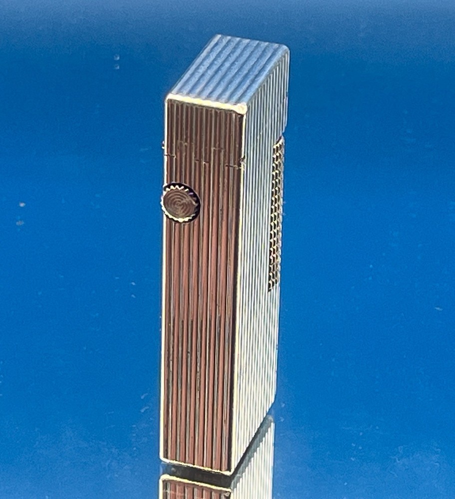 1982 Dunhill Rollagas Silver Filled Line Pattern ,Butane Lighter