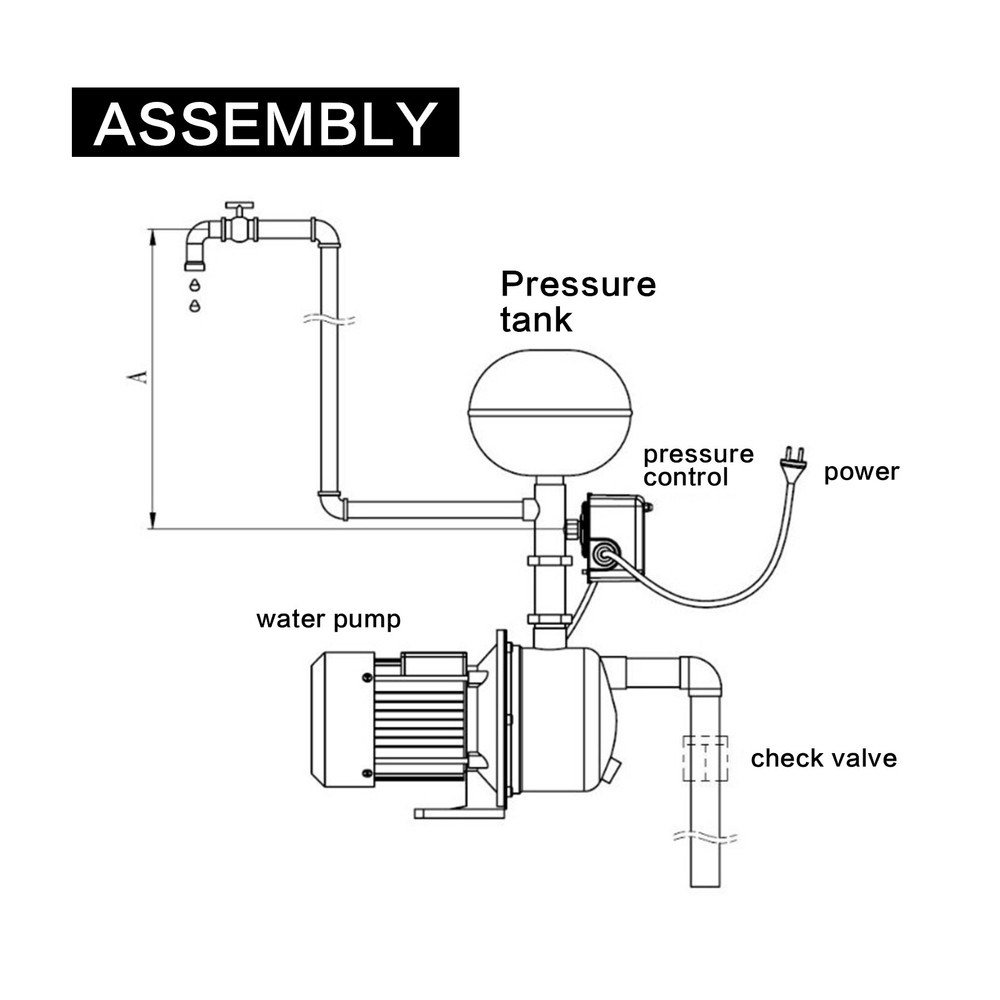 30-50PSI Adjustable Well/Water Pump Pressure Control Switch Double Spring Pole