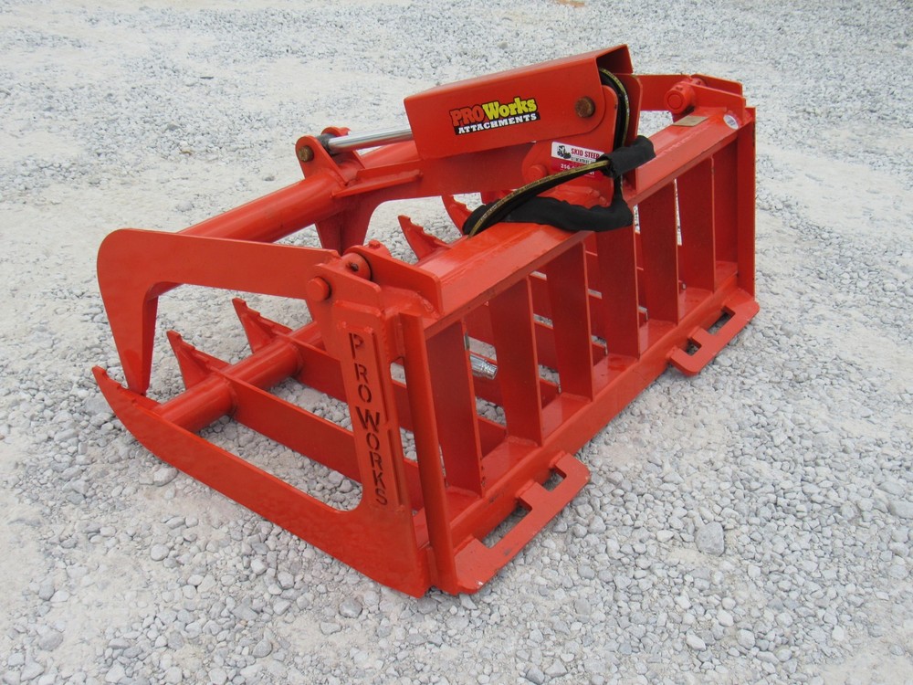 48" Root Grapple and 42" Long Pallet Forks Quick Attach Attachment Combo Package
