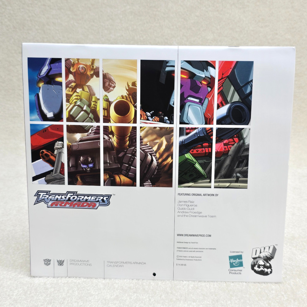 2003 Transformers Armada Calendar Dreamwave New Sealed VTG