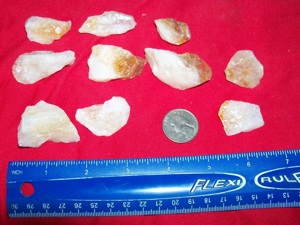 10 citrine crystal points gemstones per lot medium large size