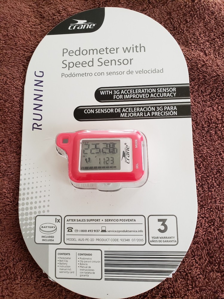 Crane Pedometer Red with Speed Sensor