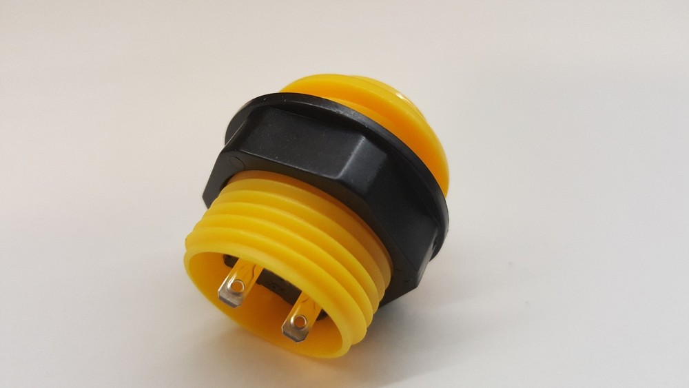 N.C. Momentary Push Button Switch NC SW - Yellow with Micro Switch - NEW
