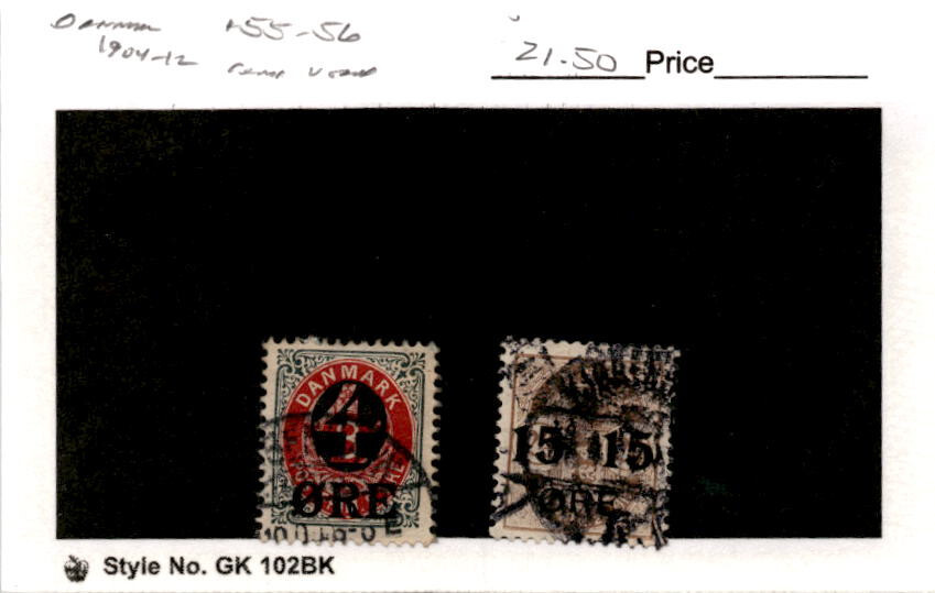 Denmark, Postage Stamp, #55-56 Used, 1904 (AD)
