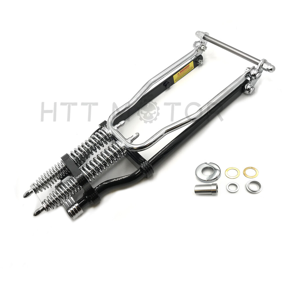 20" 2 Under Chrome bLACK Springer Front End With Axle Kit For Harley Chopper Bob