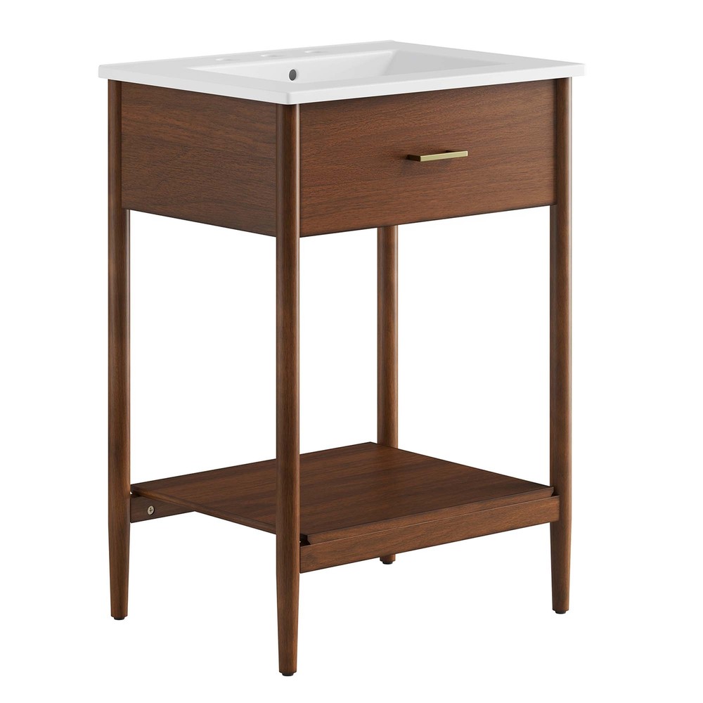 Zaire 24" Bathroom Vanity in Walnut White
