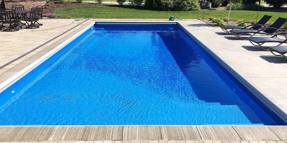 12' x 24' Rectangle in ground pool kit with 9' deep end