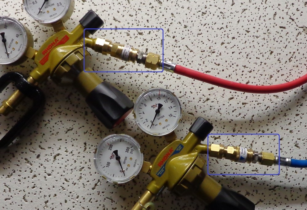 Hose coupling oxy-fuel quick-release coupling pressure reducer hose