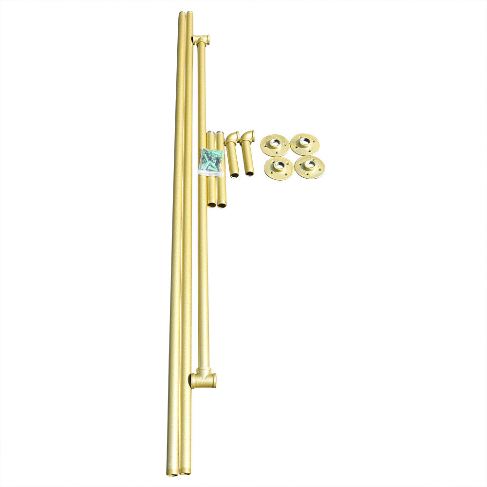Pipe Clothes Rack Wall Mount Garment Closet Storage Rack Hanging Display Rack