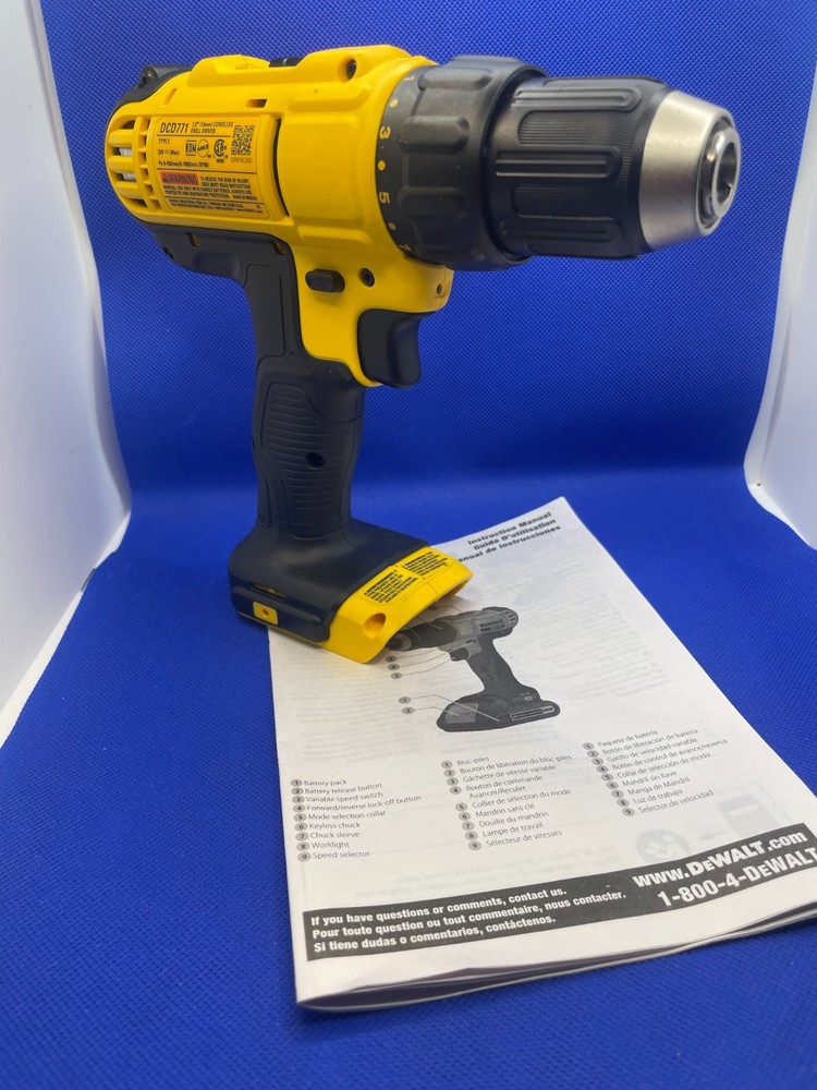 DEWALT DCD771 1/2" cordless drill driver TOOL ONLY