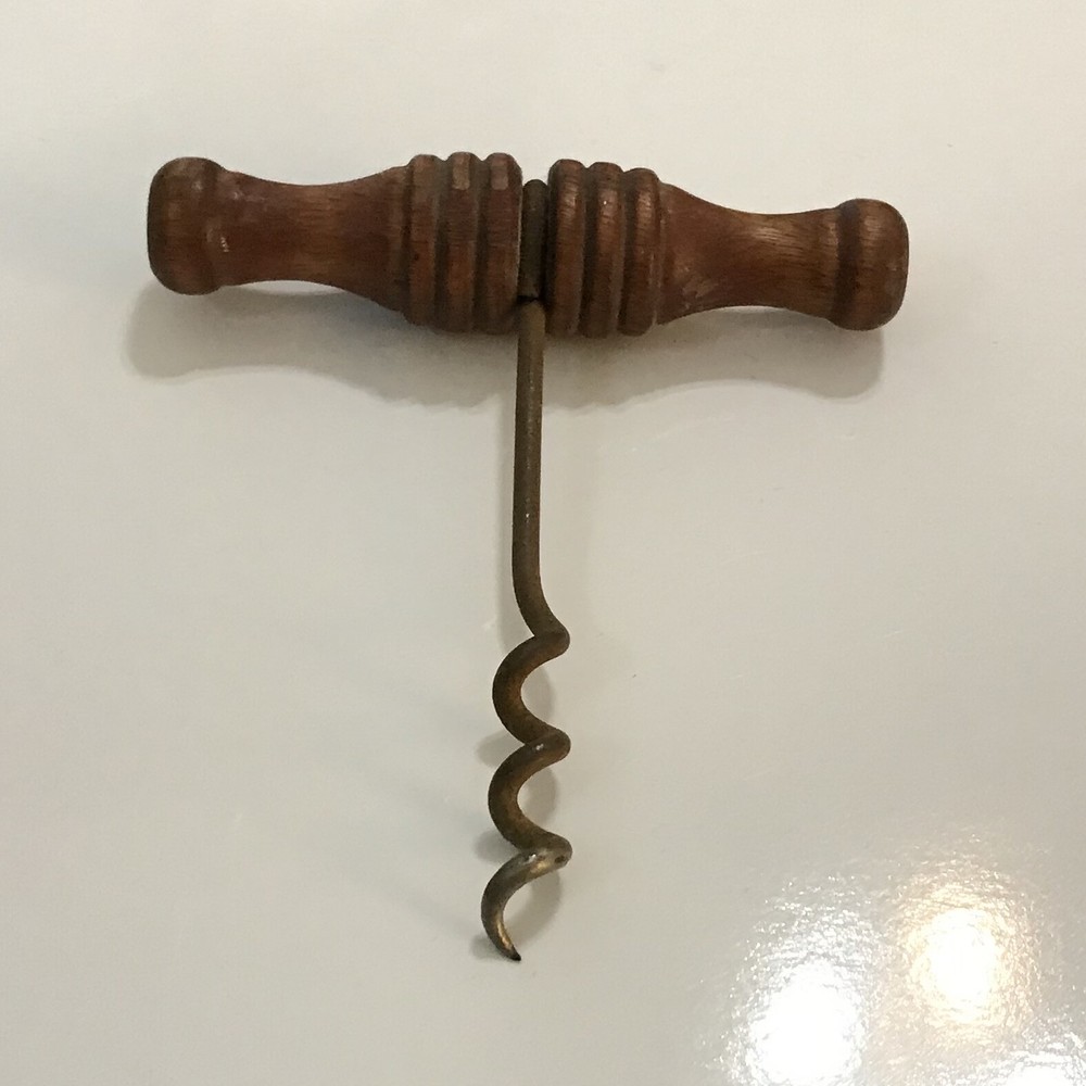Antique Victorian Scottish Hand-Carved Handle CORKSCREW