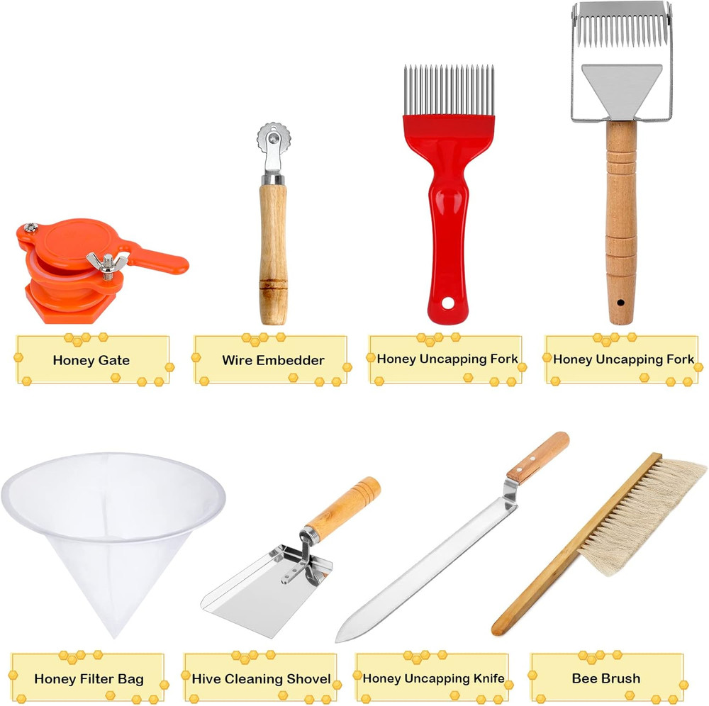 Beekeeping Supplies, 30 PCS Bee Keeping Starter Kit, Beekeeping Tools and Sup...