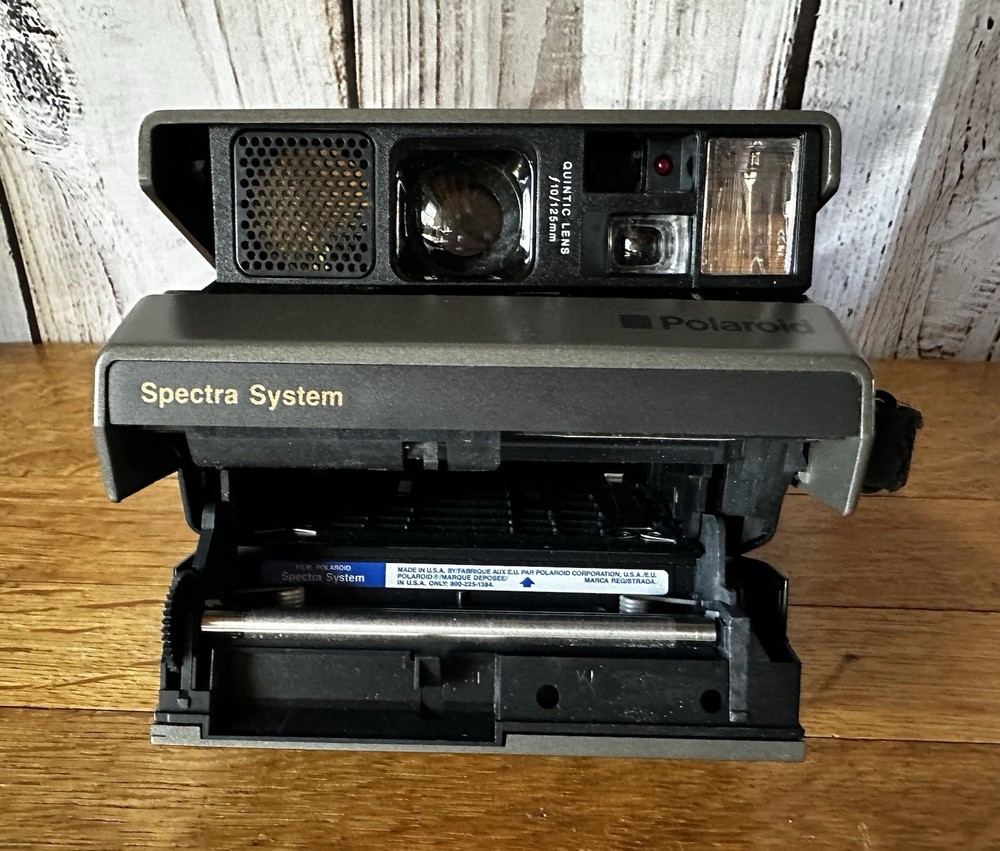 Vintage Polaroid Spectra System Camera With Black Hard Case - Untested
