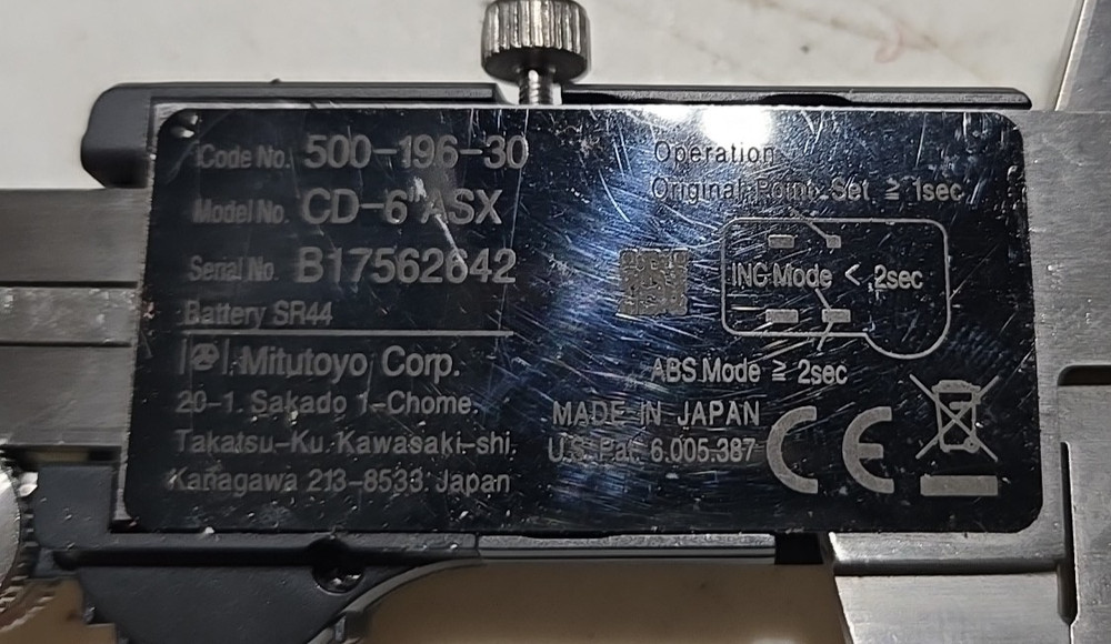 Mitsutoyo Digital Caliper CD-15AX 6IN NICE