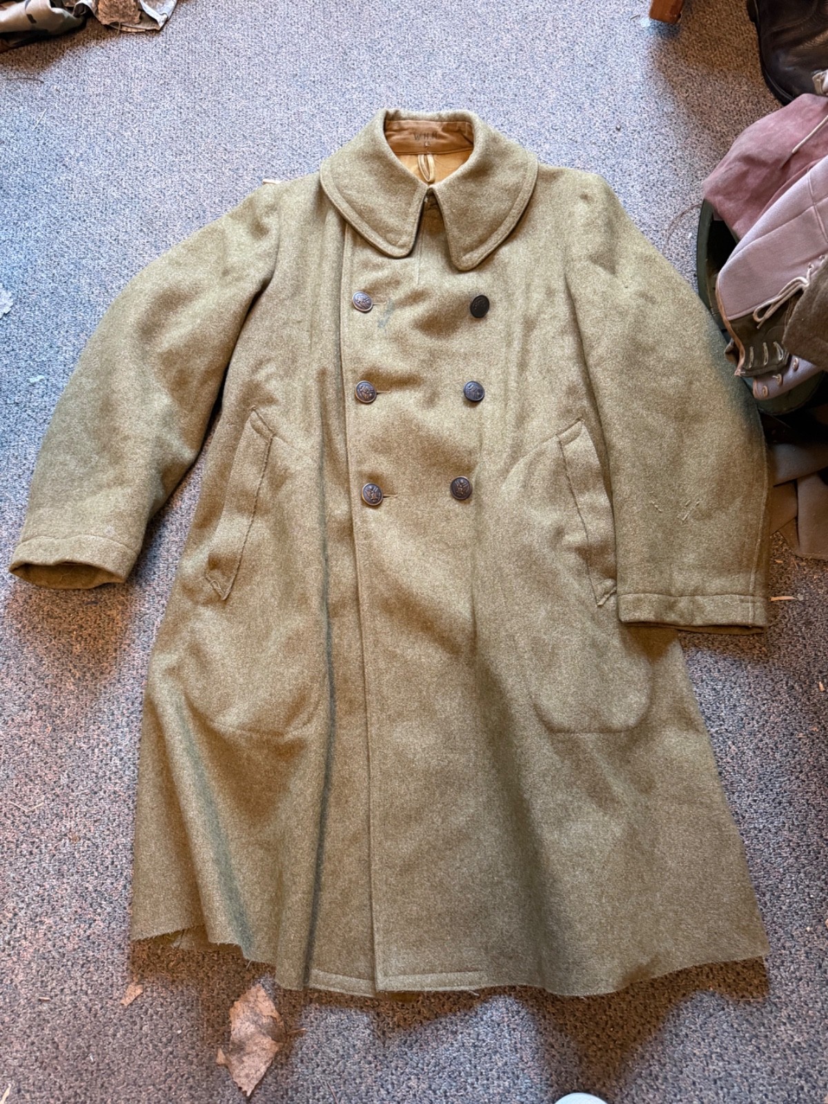ORIGINAL WWI US ARMY WINTER M1917 GREATCOAT OVERCOAT- MEDIUM 40R