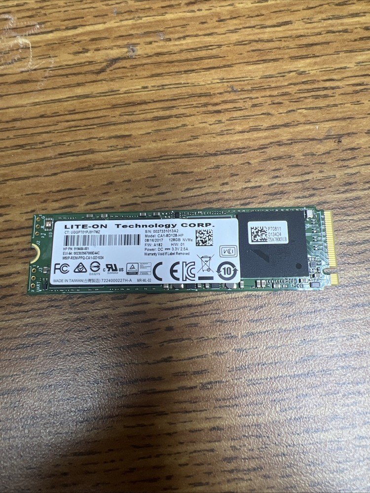 Lite-On 128GB SSD M.2 2280 SSD Solid State Drive - Tested Working