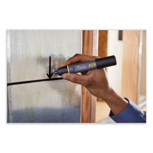 Sharpie 2018326 Pro Permanent Marker, Broad Chisel-Tip, Black, Dozen