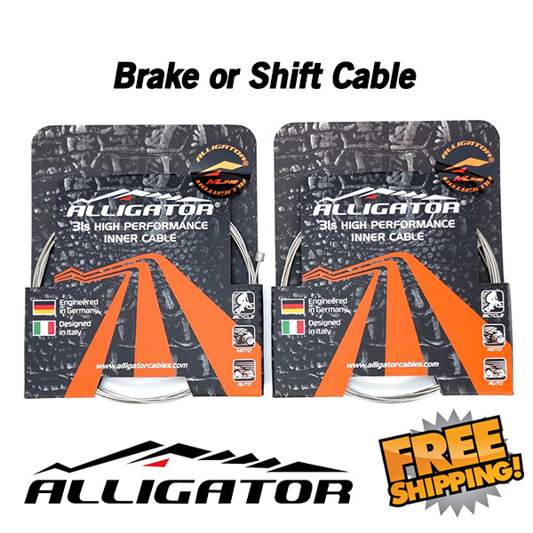 Alligator Stainless Shift or Brake Cable Superior Shine Slick