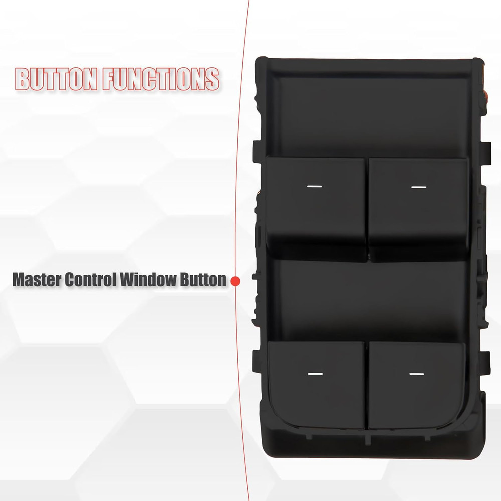 Master Power Window Switch Driver Side Matte Black