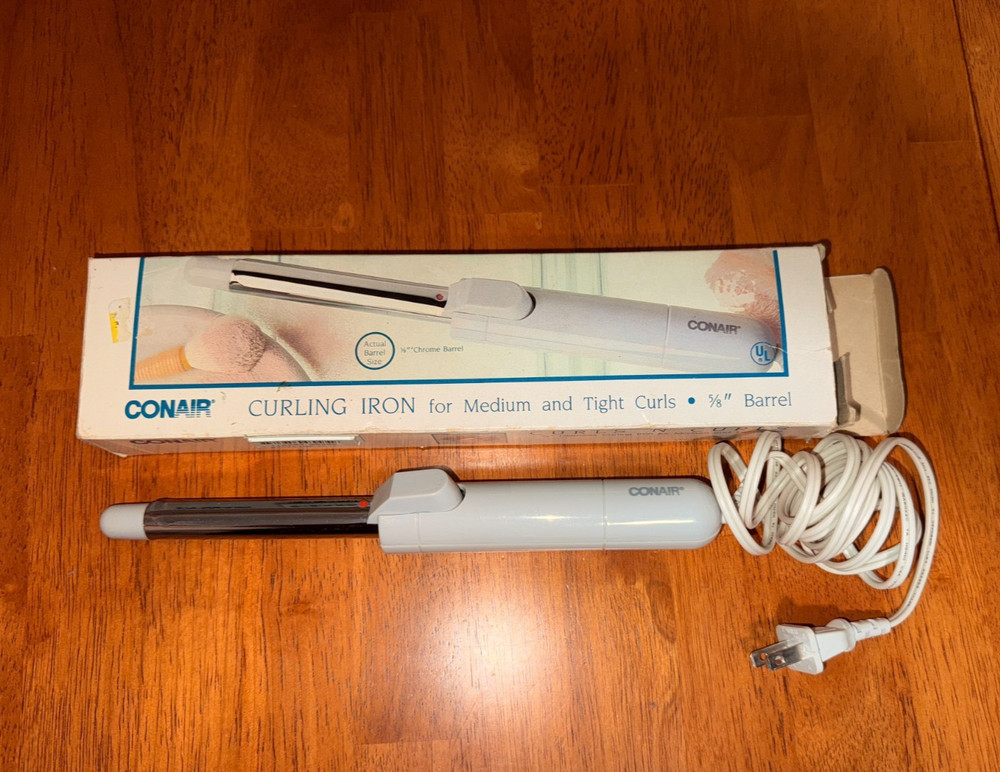 Conair Curls N' Curls 5/8" Inch Curling Iron Medium & Tight Curls 1987 Tested