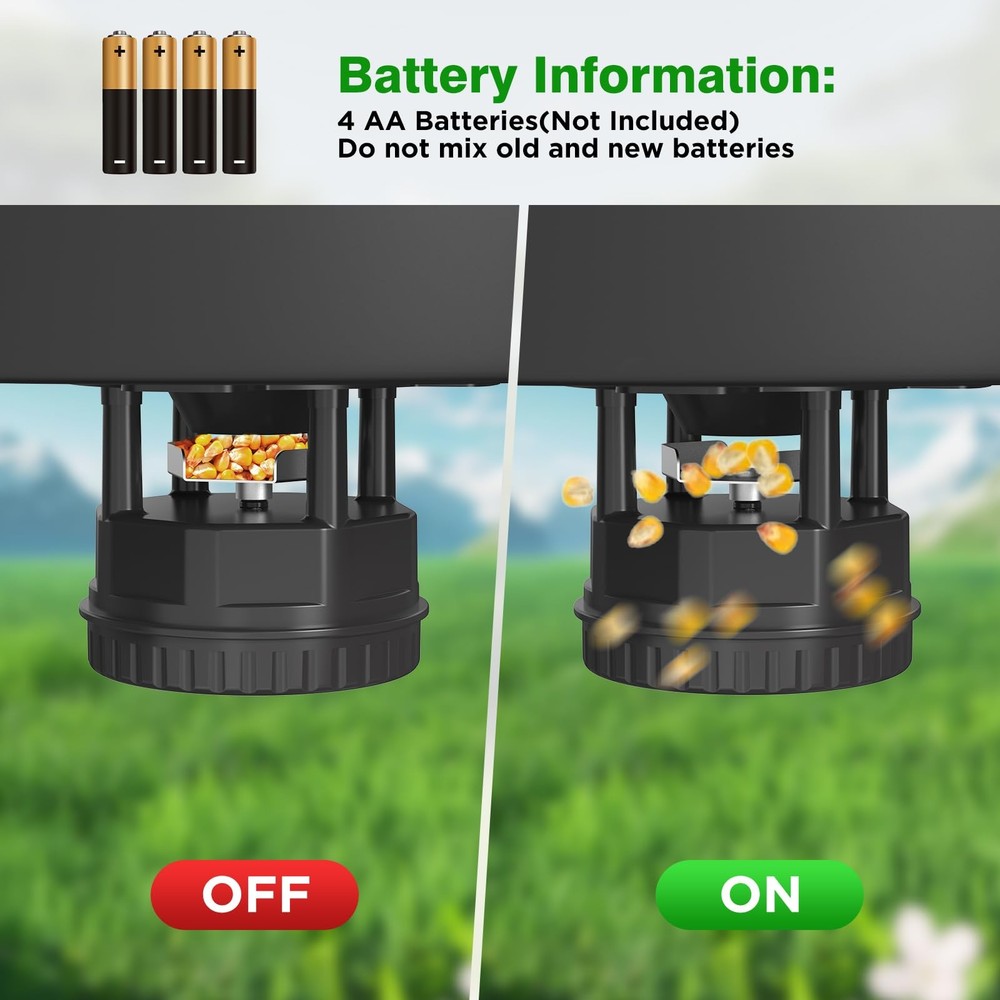 Deer Feeder Kit,Motor and Timer Kit with Programable Digital Timer,Up Black