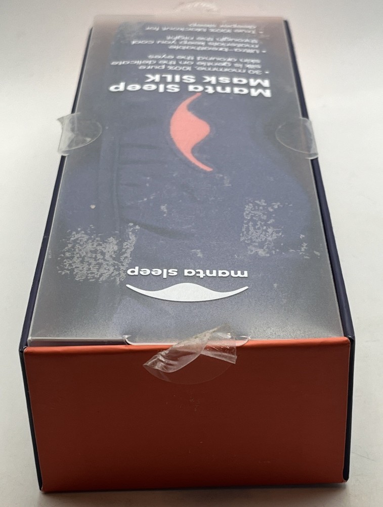 MANTA Premium Silk SLEEP MASK Blackout Light Blocking For Deeper Sleep -Open Box