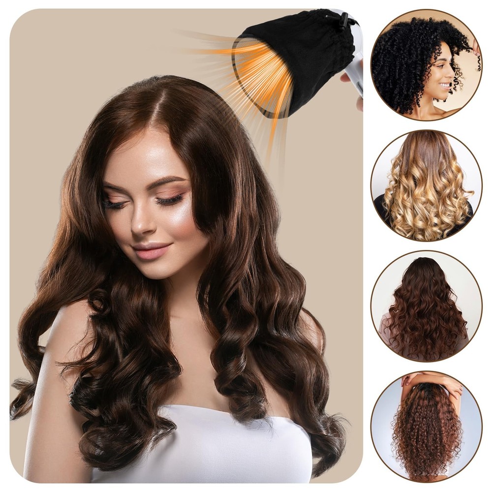 Universal Hair Dryer Diffuser Sock, Difuser Cap for Dryer...