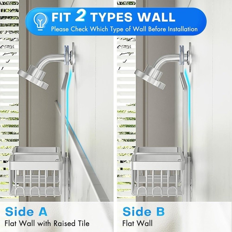 Adjustable Shower Caddy Handheld Shower Rustproof Aluminum Storage Organizer New