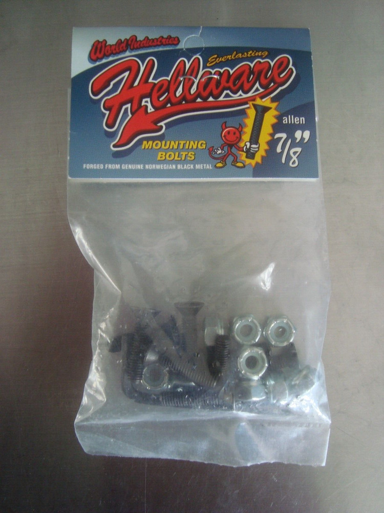 Skateboard Hardware Mounting Bolts World Industries 7/8 Hellware