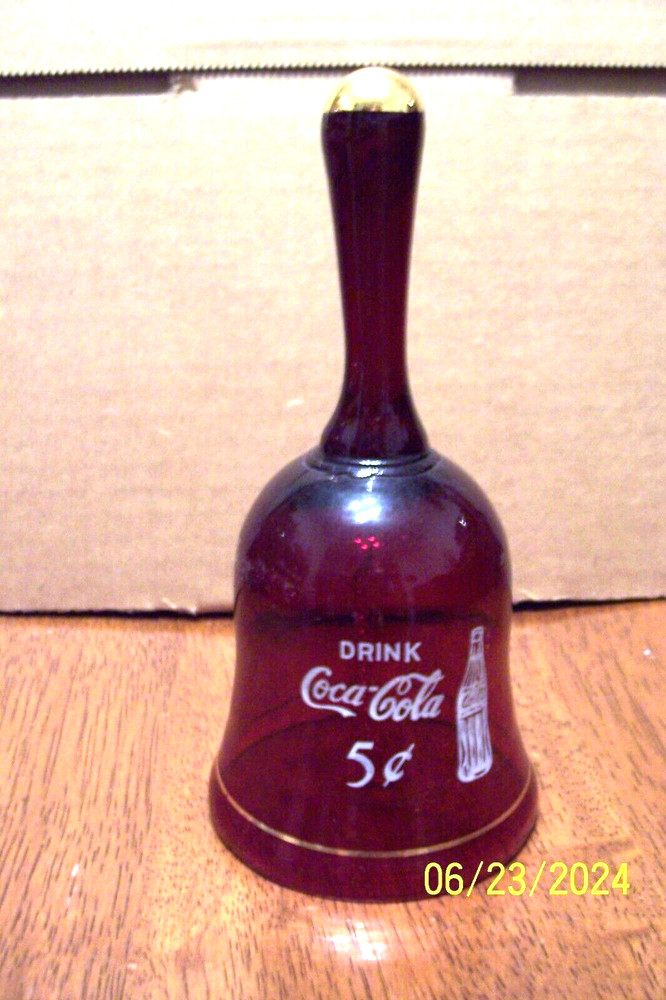 Coca-Cola Ruby Red Glass Bell