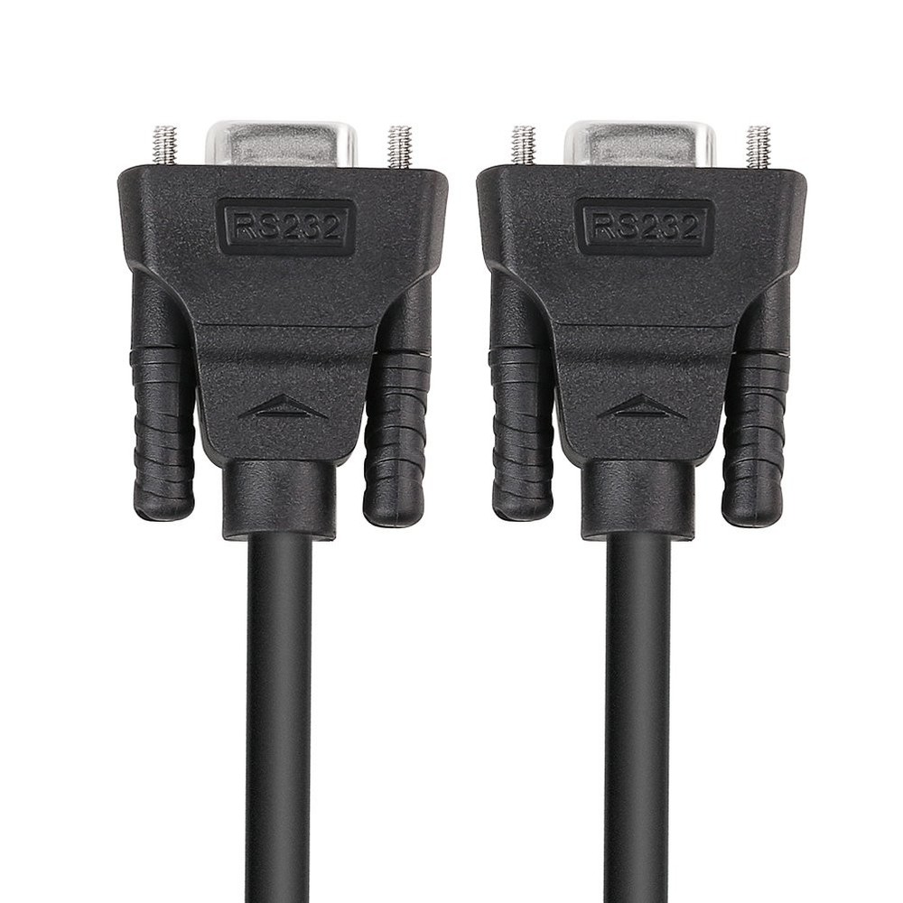 DTECH DB9 RS232 Serial Cable Female to Null Modem Cord 6ft, Black