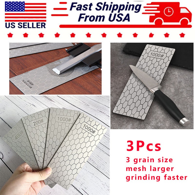 3Pcs Home Use Honeycomb Emery Abrasive Blades Rectangular Design Polishing