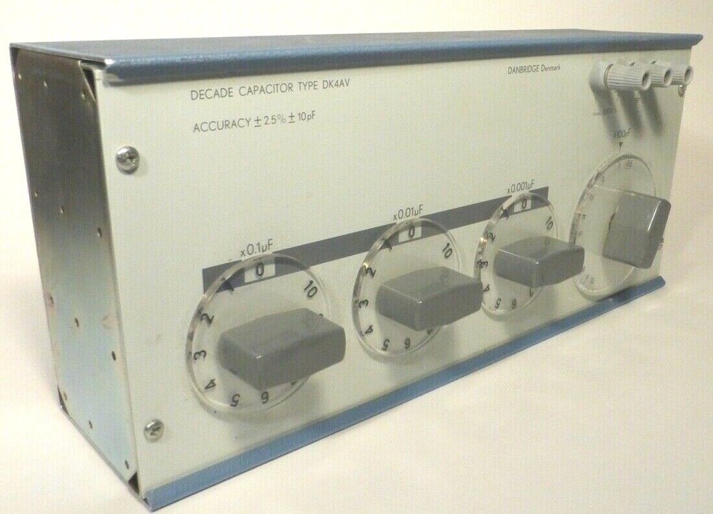 DANBRIDGE DECADE CAPACITOR BOX DK4AV - Tested / Working .1uF - .001uF X 100pF