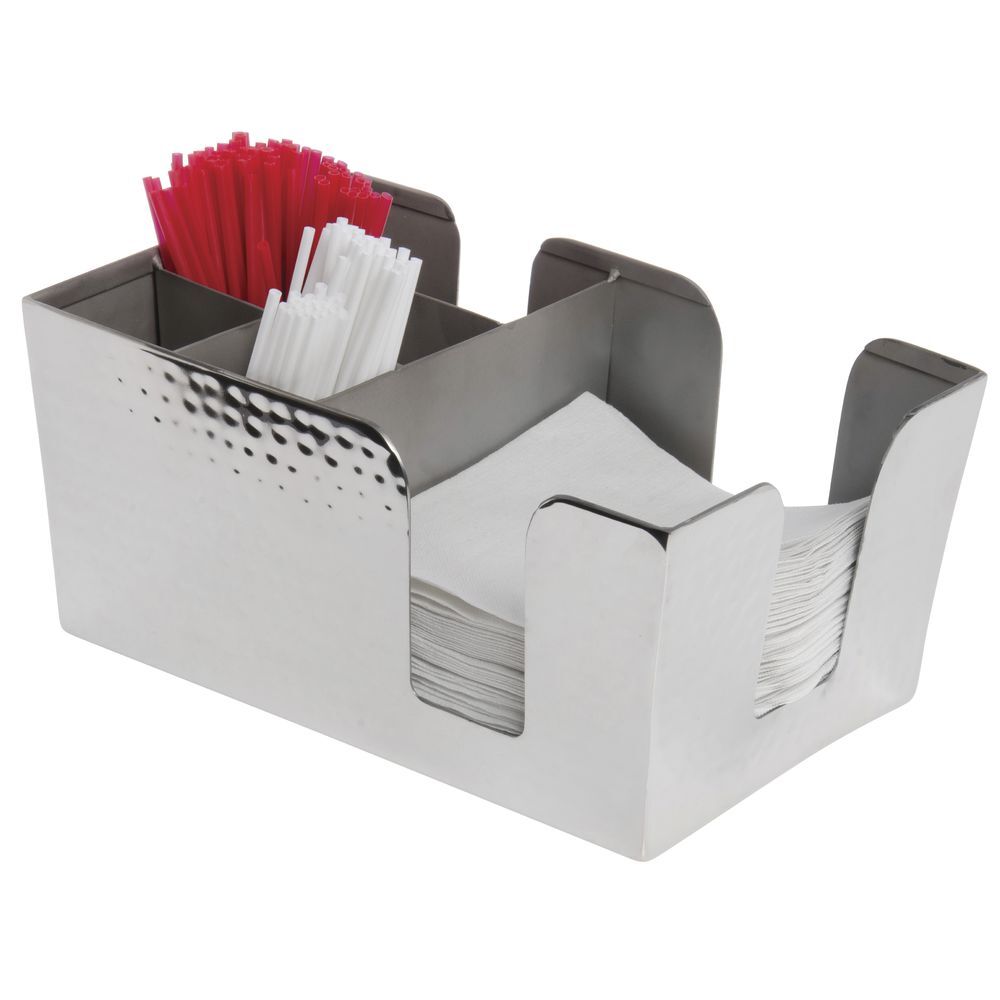 HUBERT® Bar Organizer with Hammered Finish 6-Compartment