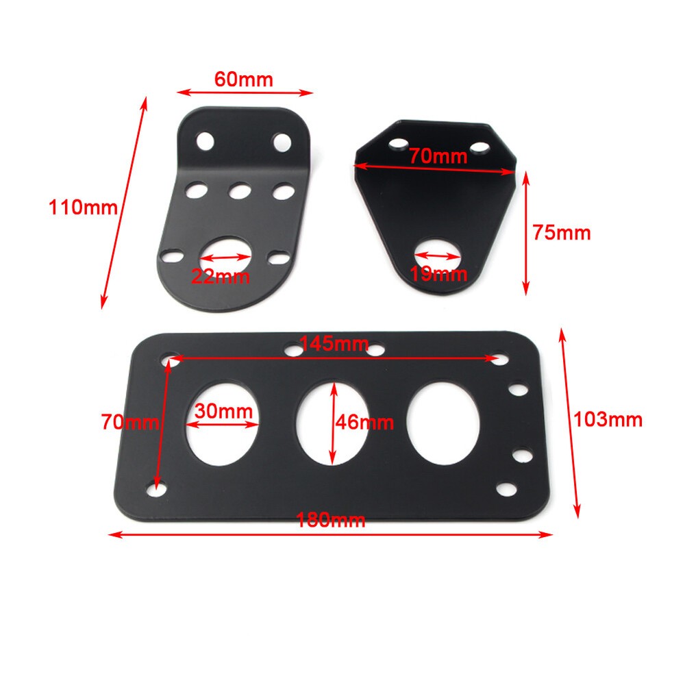 Side Mount Motor Tail Light License Plate Bracket Holder For Harley Choppers US