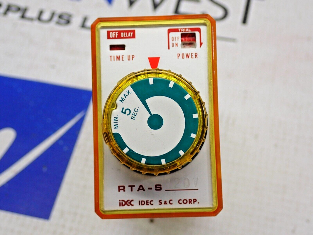 IDEC Pneumatic Timer RTA-SP2F 120V 8 Pin Relay